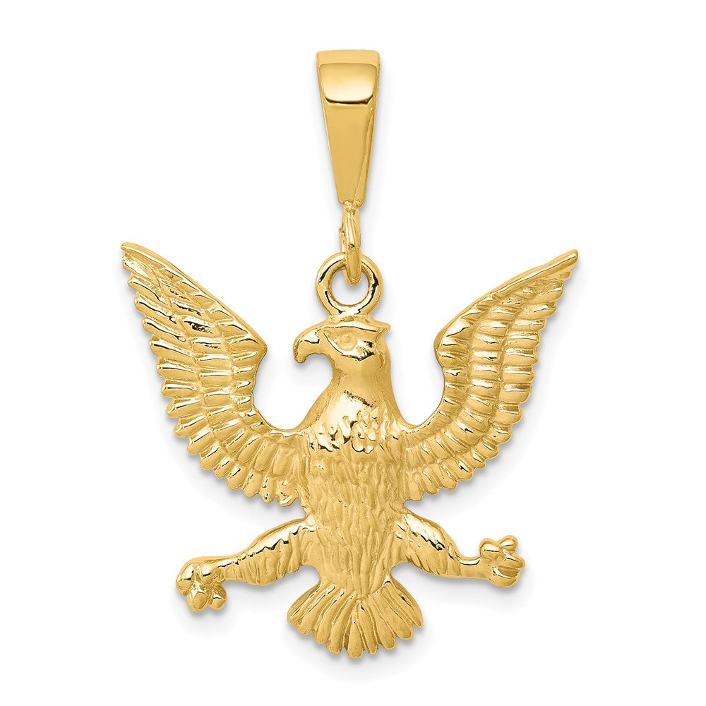 10k Solid Polished Spread Eagle Charm