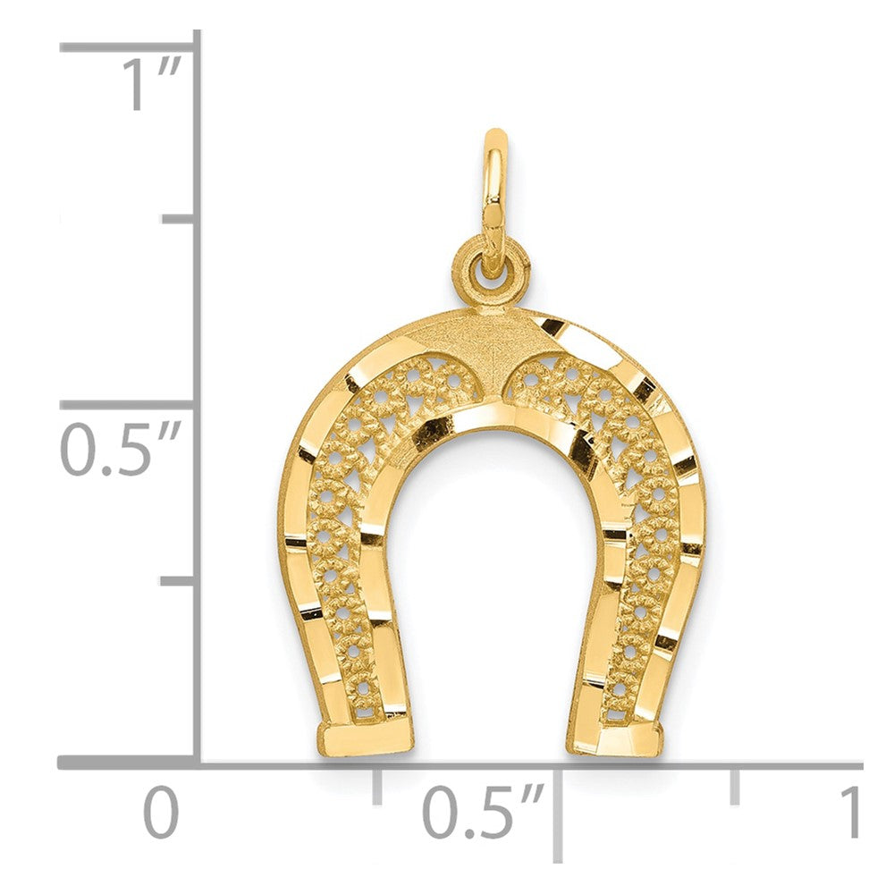 10k Horseshoe Charm