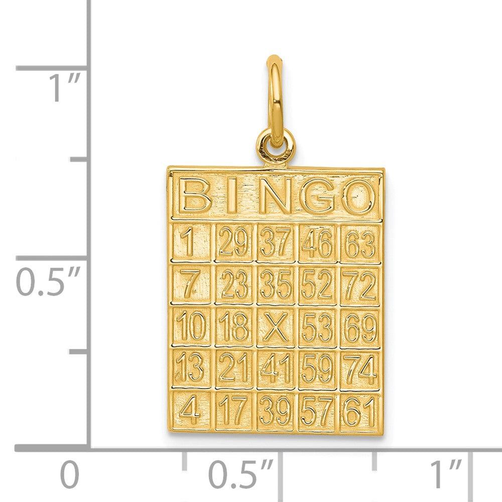 10k Solid Bingo Card Charm