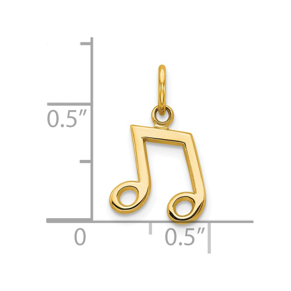 10k Musical Note Charm