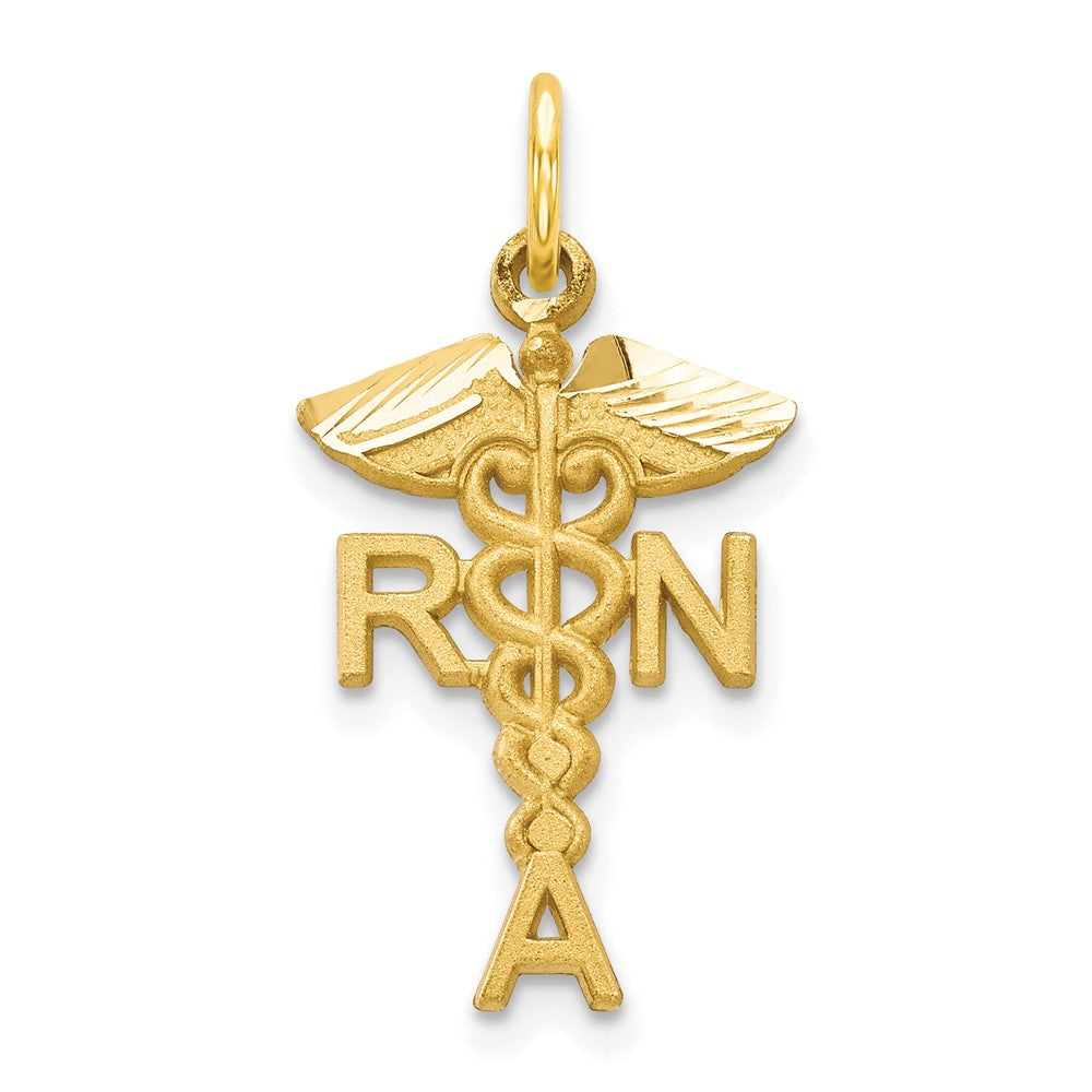 10k Solid Registered Nurse Charm