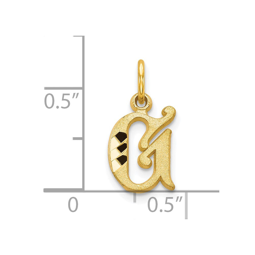 10k Initial G Charm