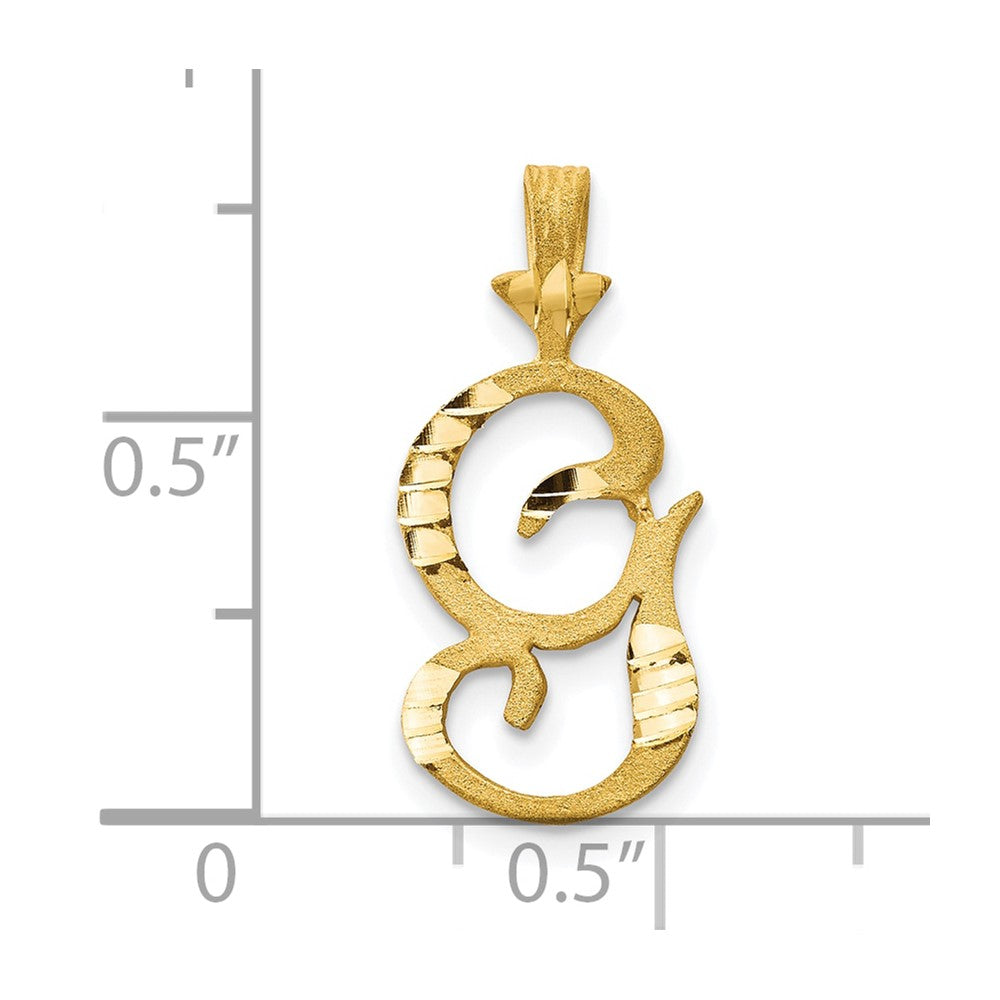 10k Initial G Pendant