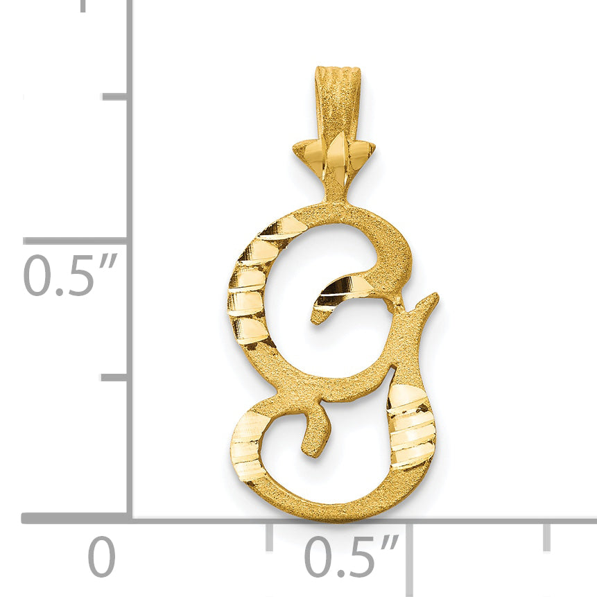 10k Initial G Charm 10C767G