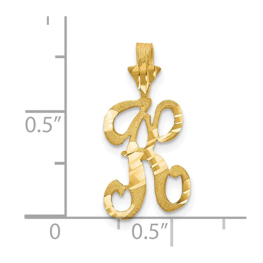 10k Initial K Pendant