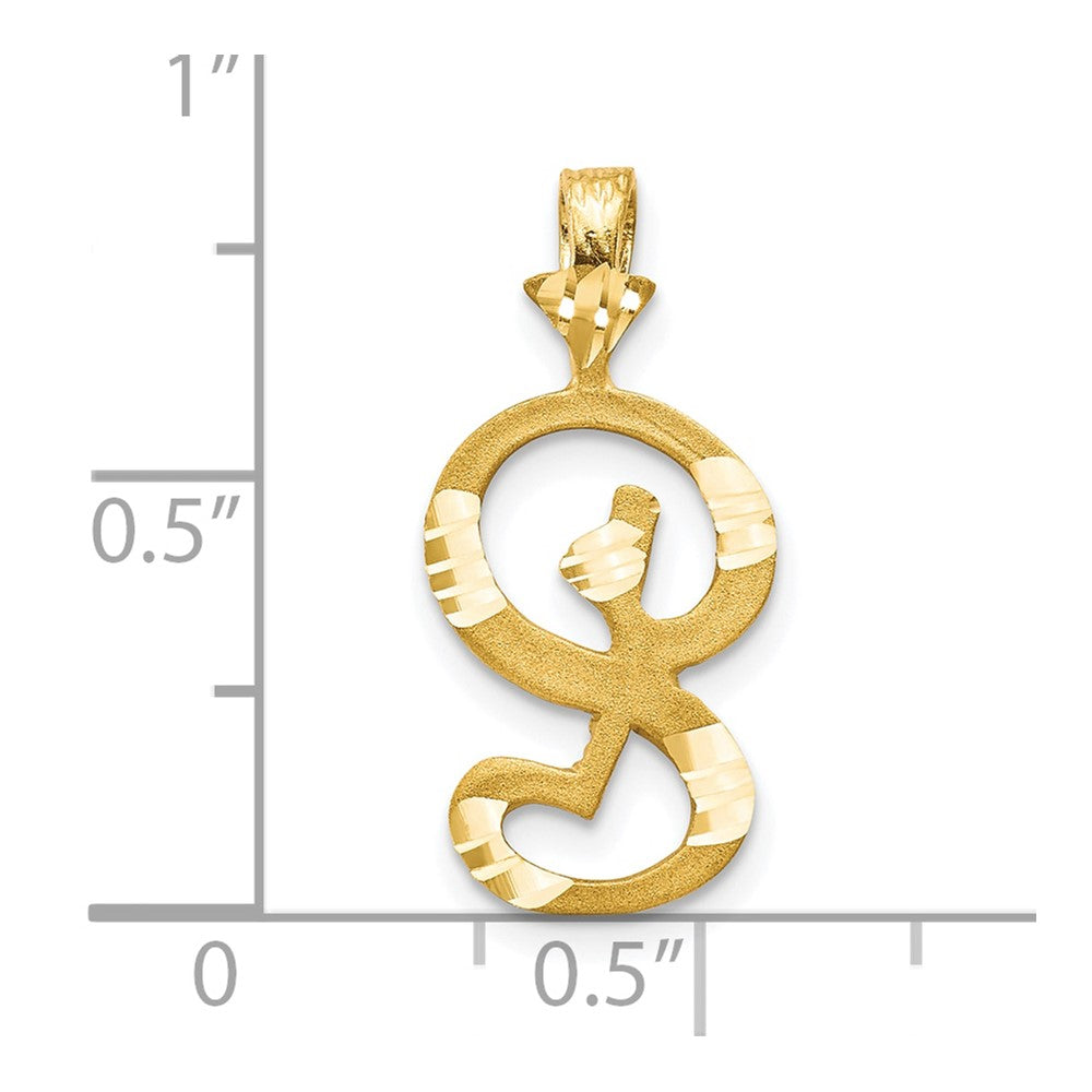 10k Initial S Pendant