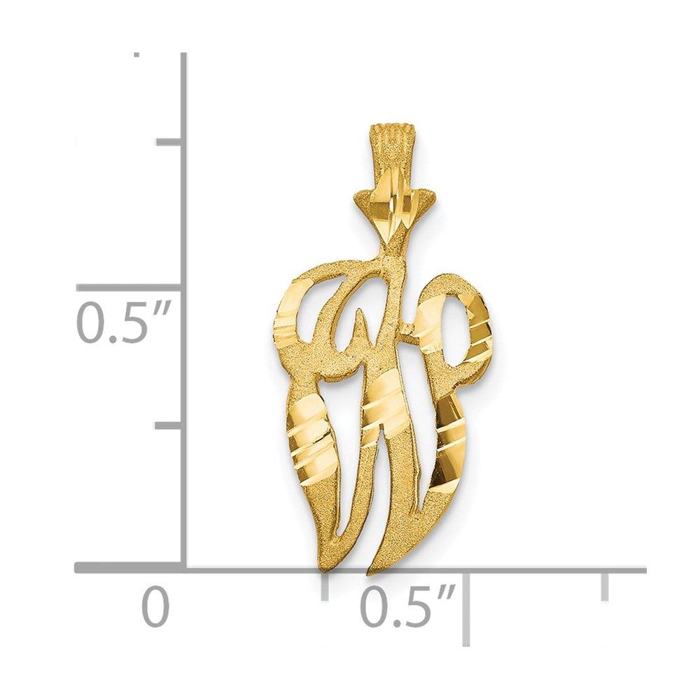 10k Initial W Pendant