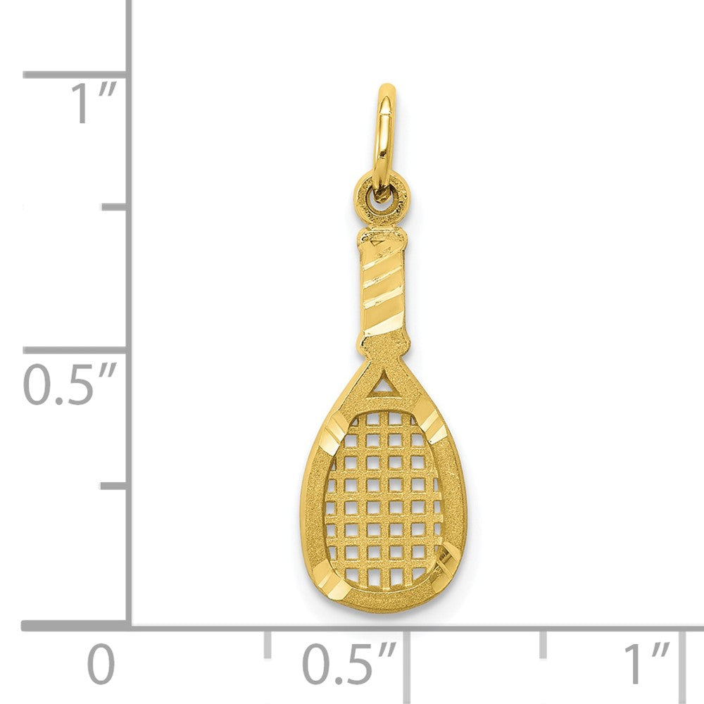 10k Solid Racquetball Racquet Charm