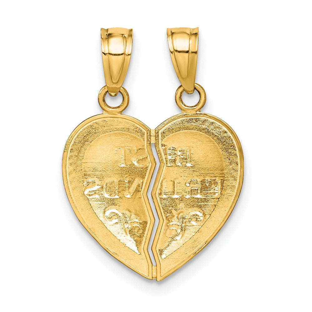 10K BEST FRIENDS Break-A-Part Heart Pendant