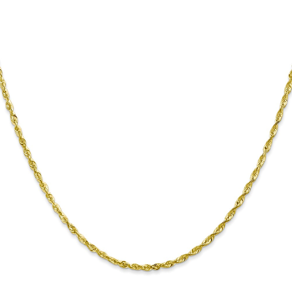 10k 2.0mm Extra-Light Diamond Cut Rope Chain