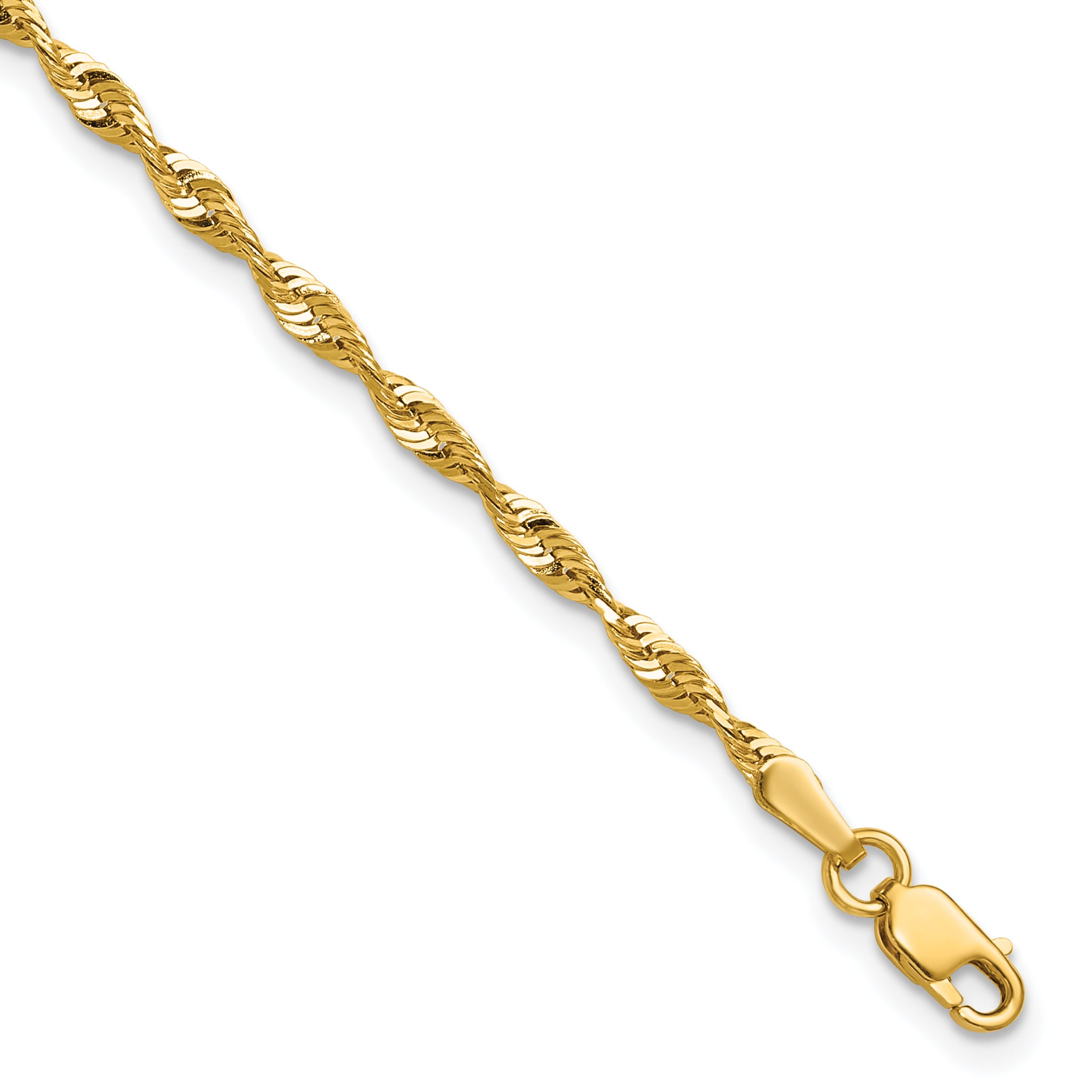 10k 2.55mm D/C Extra-Lite Rope Chain