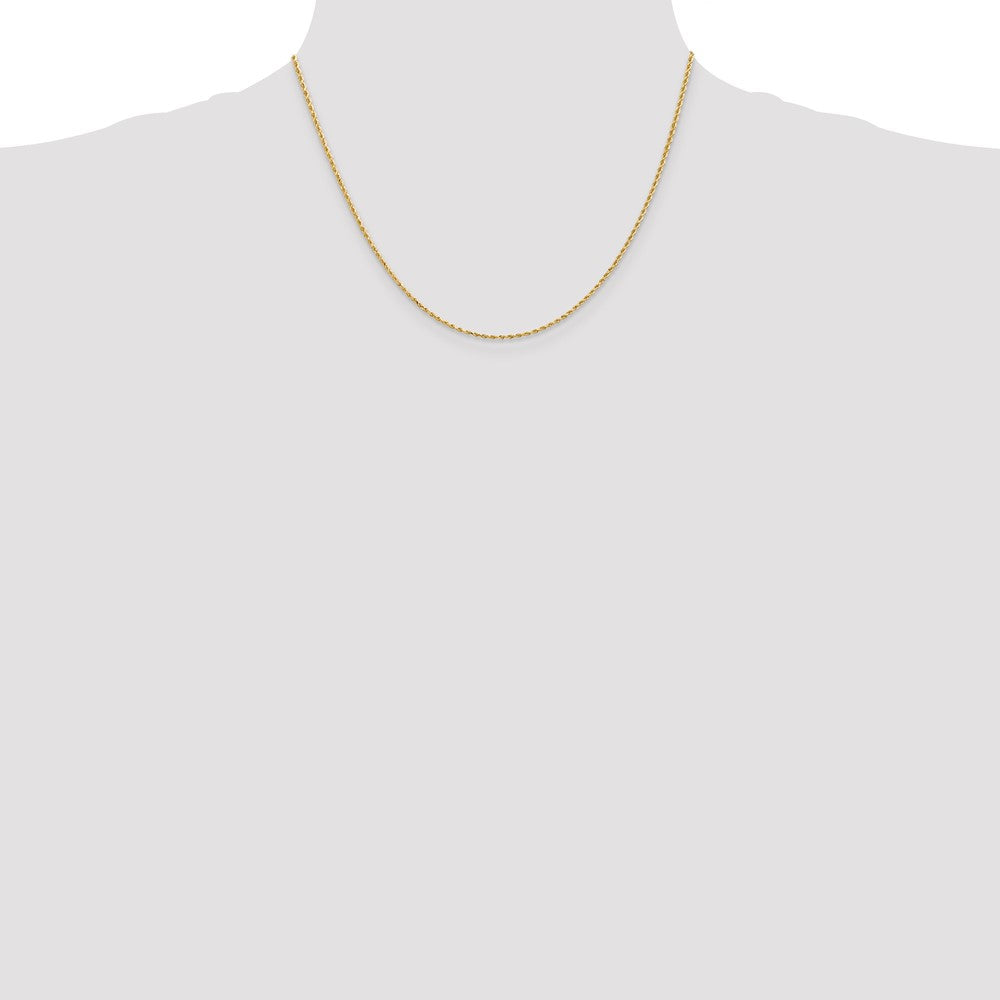 10k 1.5mm Diamond-cut Rope Chain