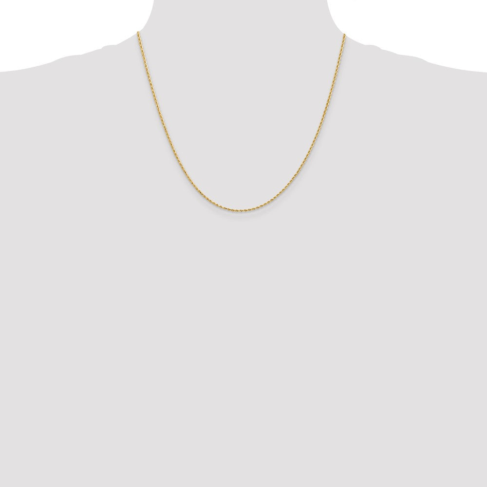 10k 1.5mm Diamond-cut Rope Chain