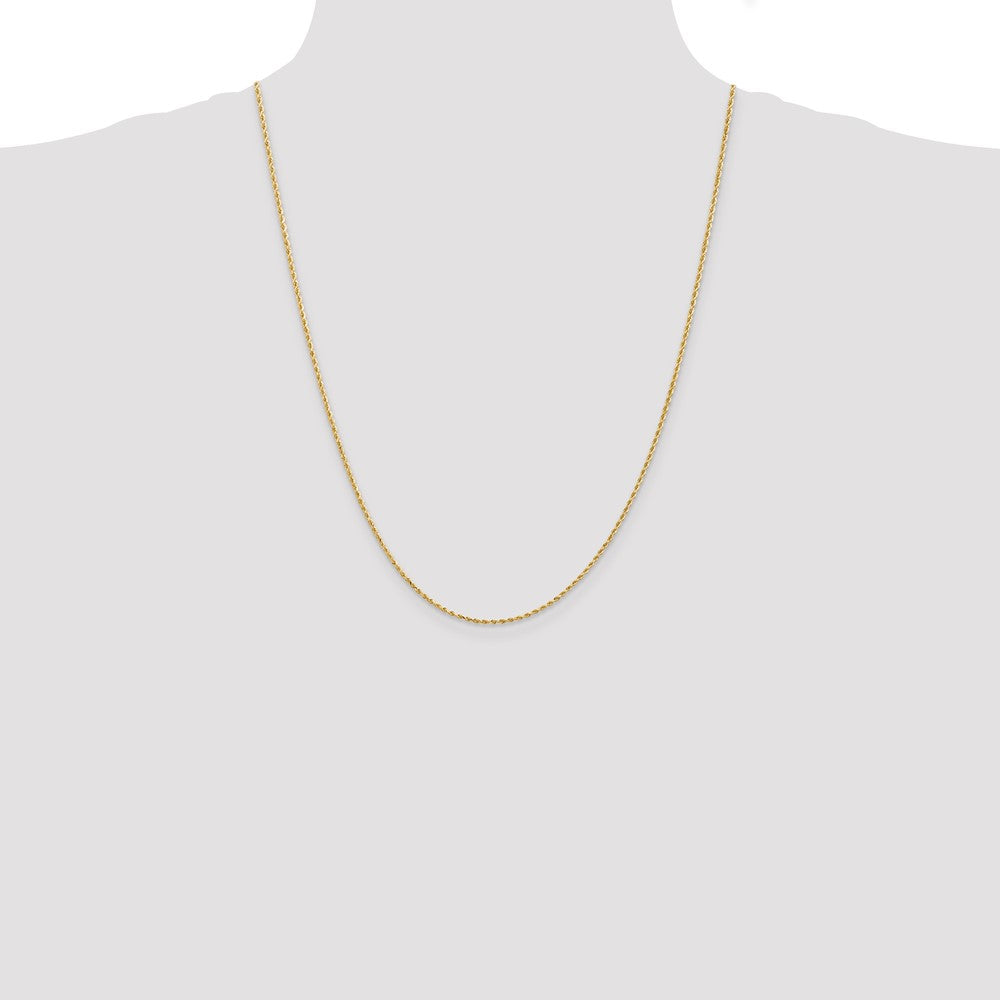 10k 1.5mm Diamond-cut Rope Chain