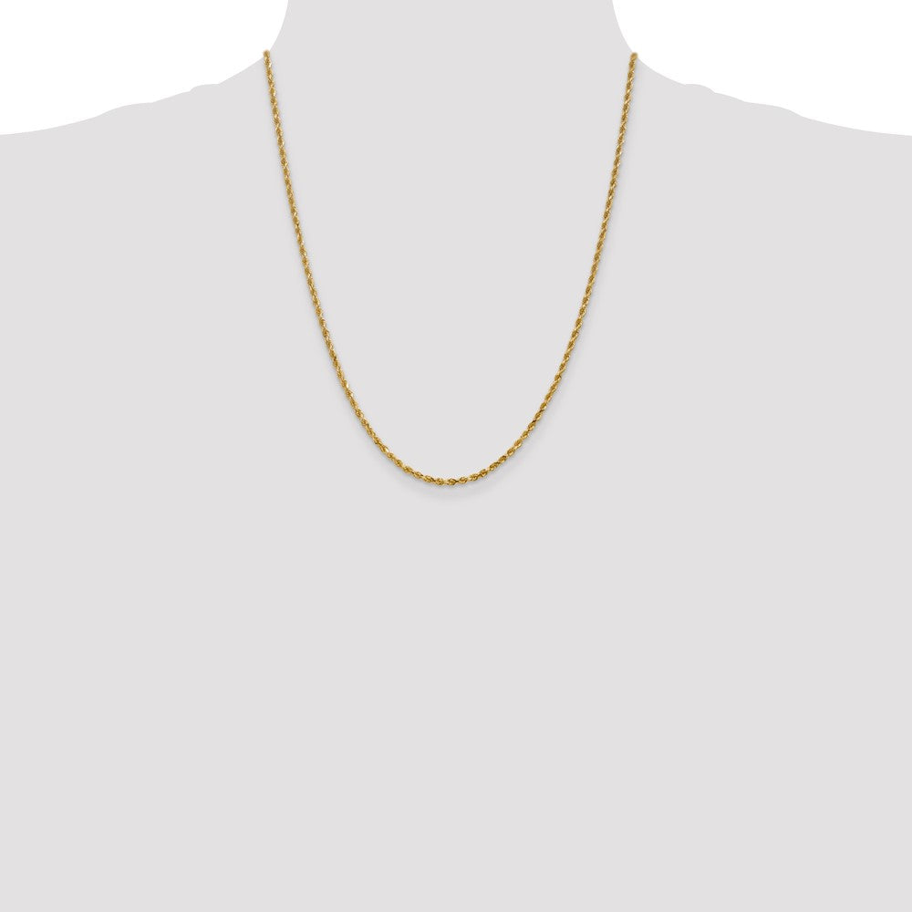 10k 2.25mm Diamond-cut Rope Chain