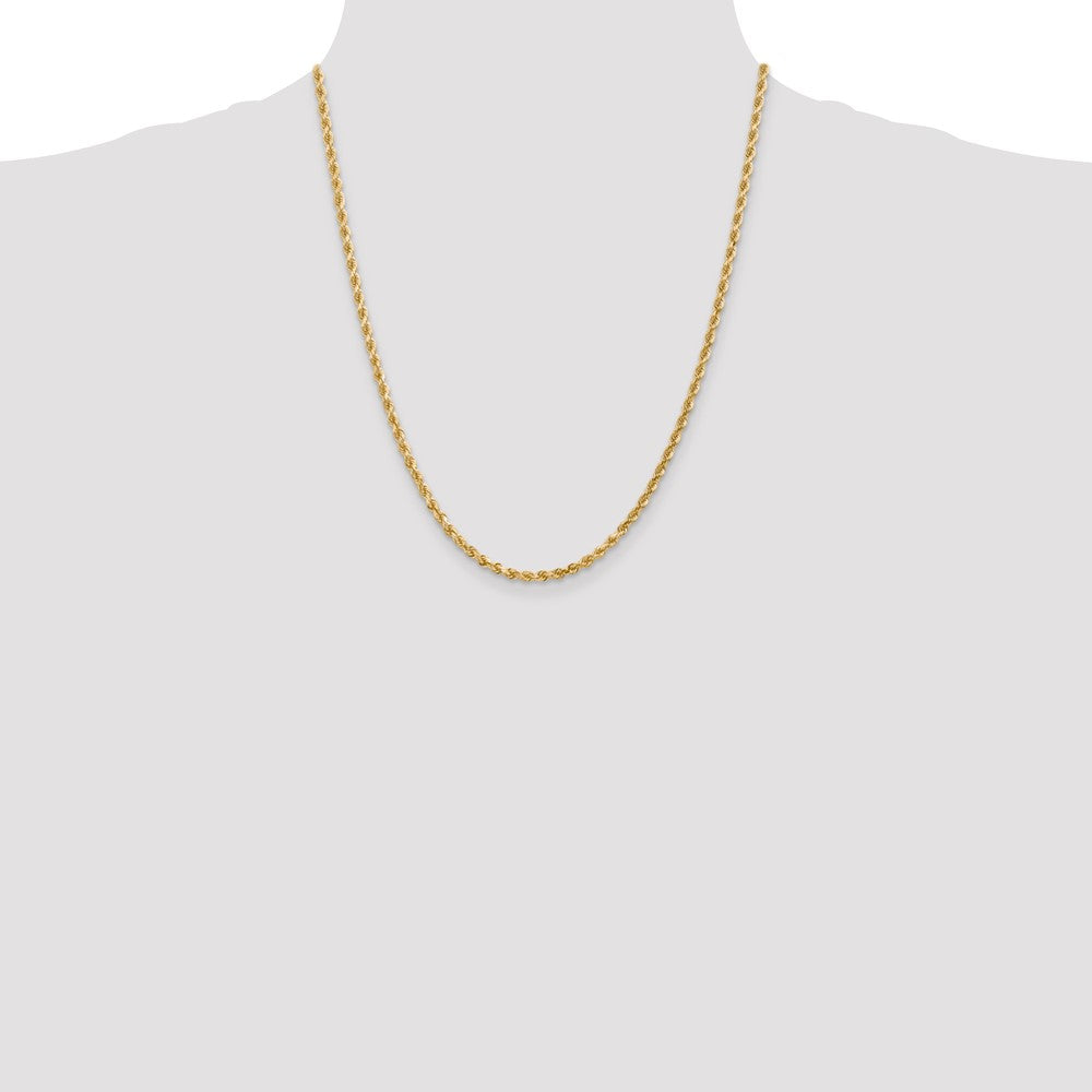 10k 3mm Diamond-cut Rope Chain