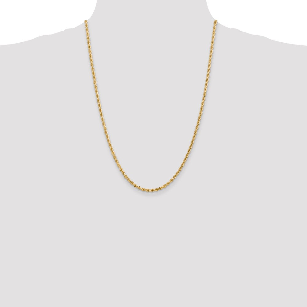 10k 3mm Diamond-cut Rope Chain