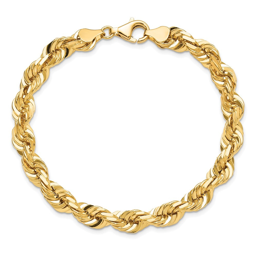 10k 7mm Diamond-cut Rope Chain