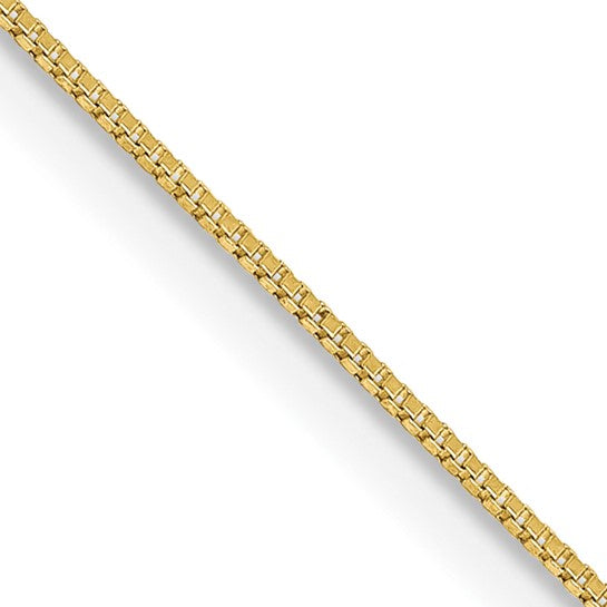 10k Solid Yellow Gold Ultra Light Weight Box Chain 0.4MM