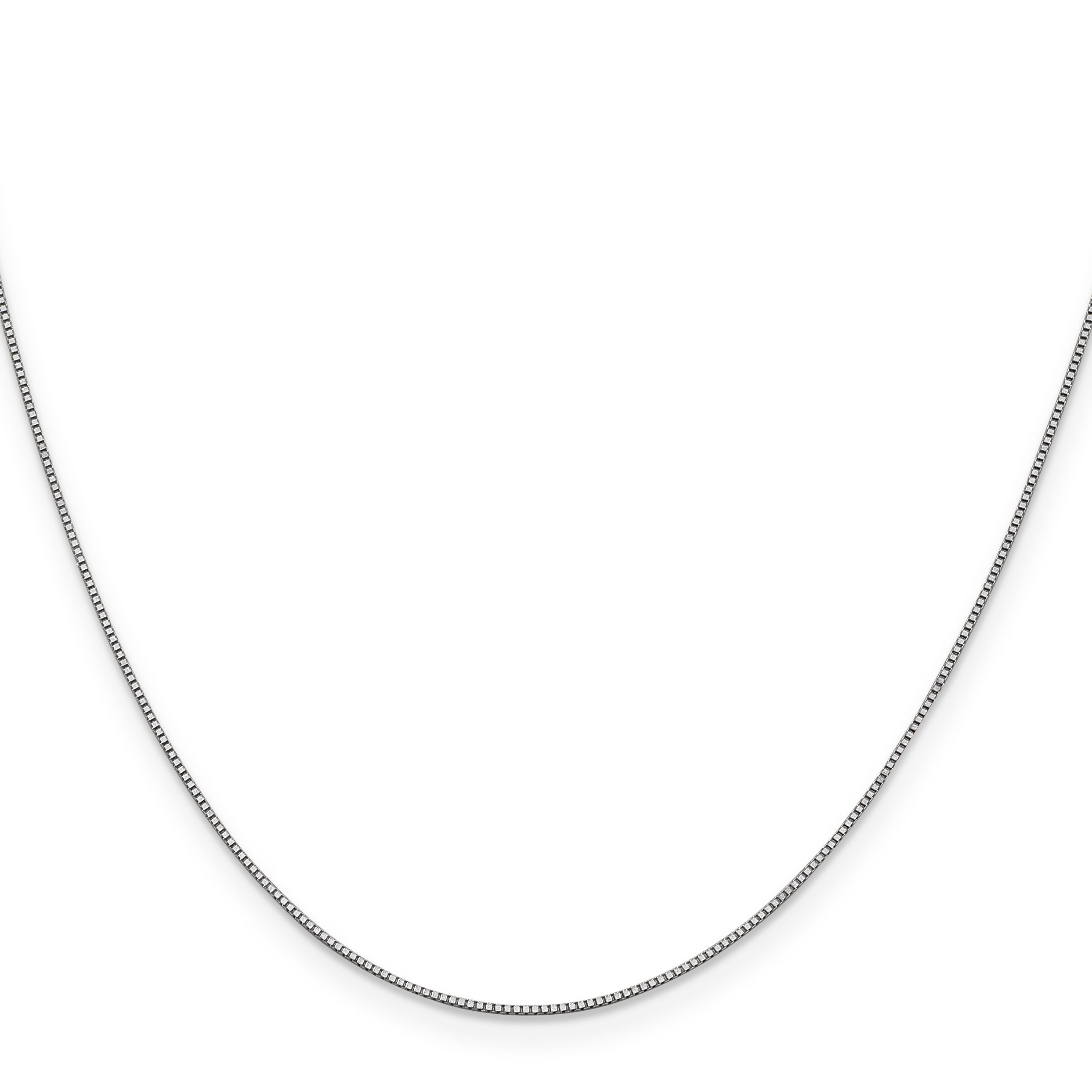 10K White Gold .7mm Box Chain