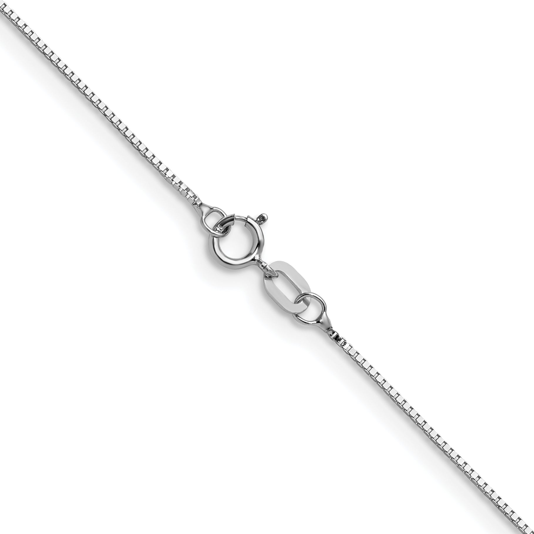 10K White Gold .7mm Box Chain