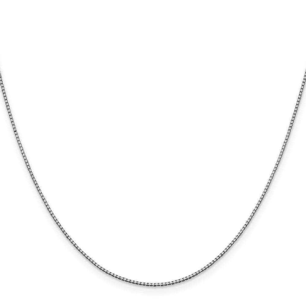 10k White Gold 1mm Box Chain