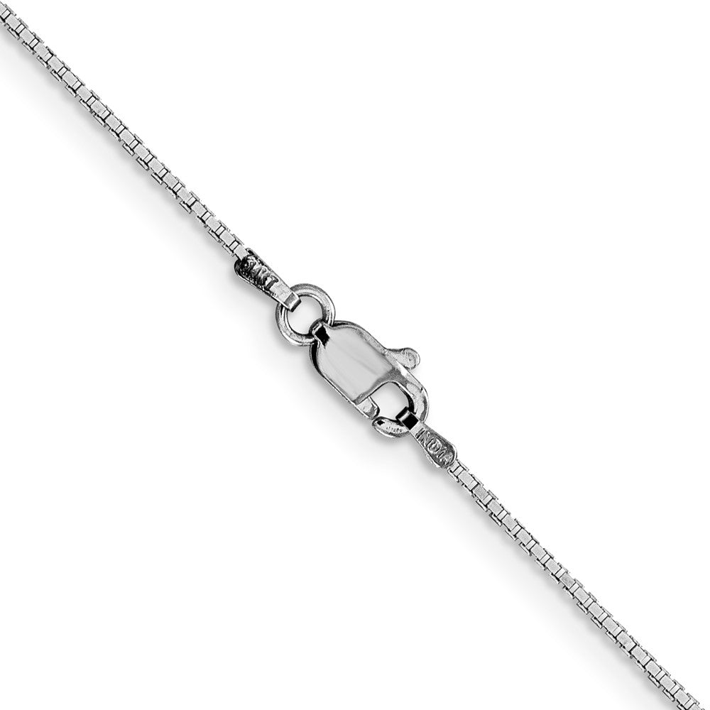 10k White Gold 1mm Box Chain