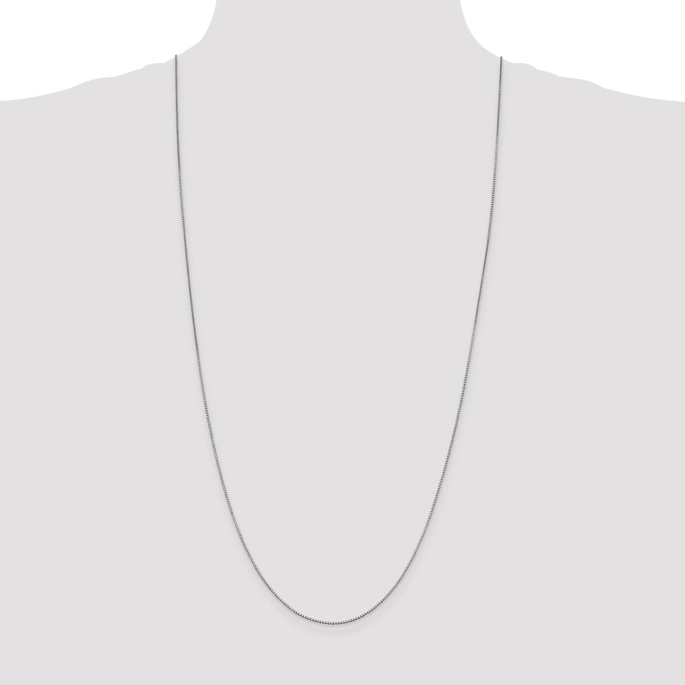 10k White Gold 1mm Box Chain