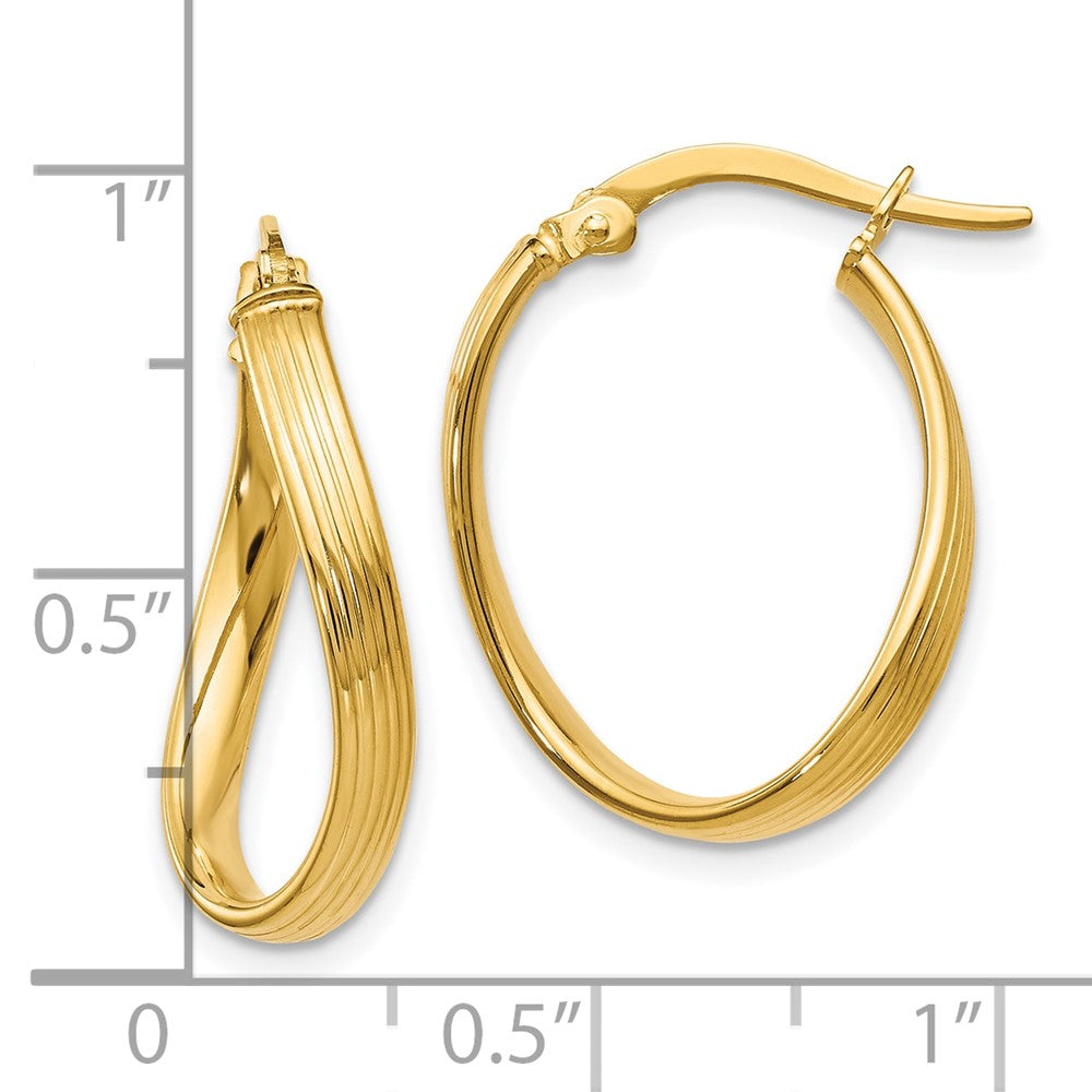 10K Polished Hinged Hoop Earrings