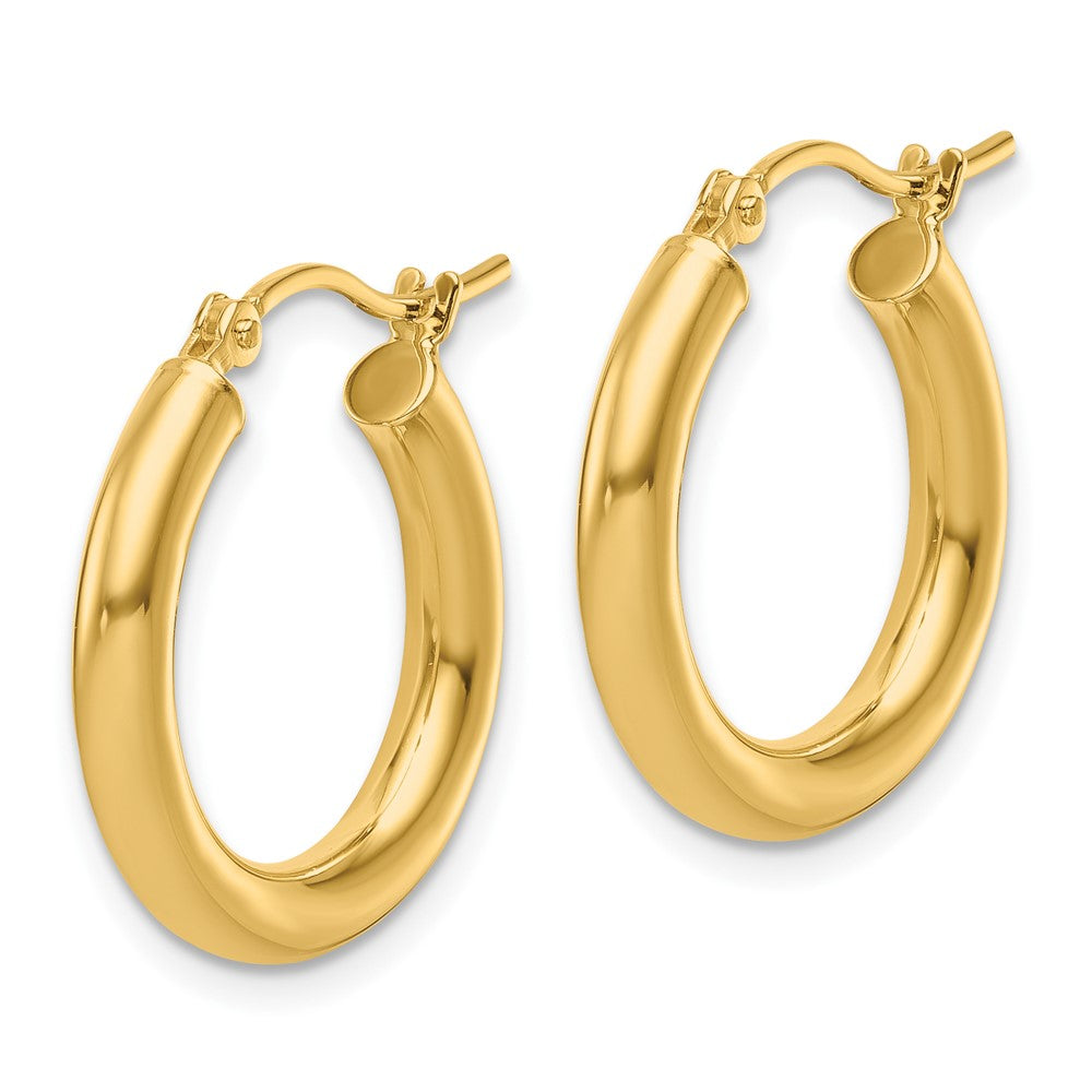 10K Polished Hinged Hoop Earrings