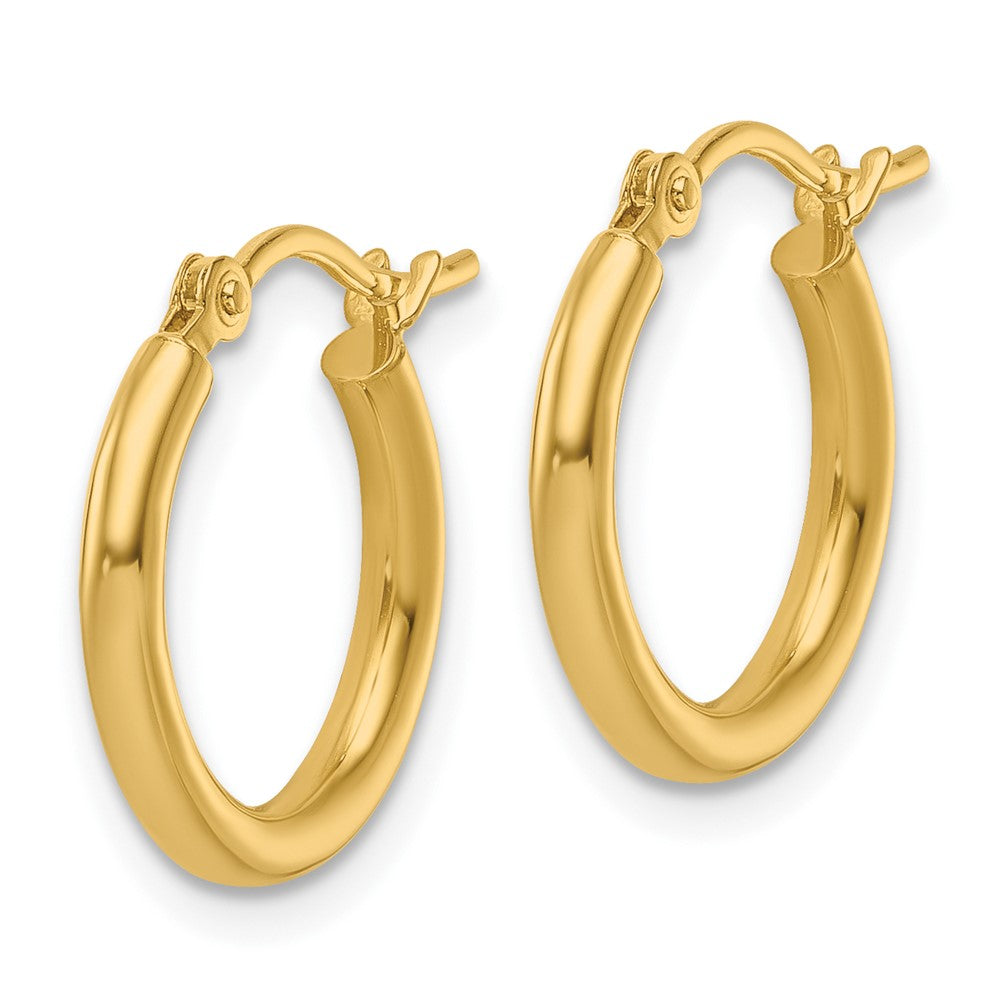 10K Polished Hinged Hoop Earrings