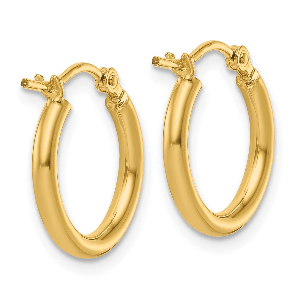 10K Polished Hinged Hoop Earrings