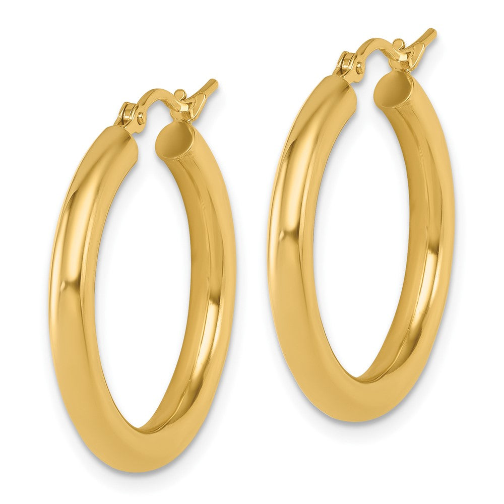 10K Polished Hinged Hoop Earrings