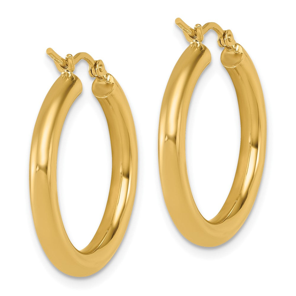 10K Polished Hinged Hoop Earrings