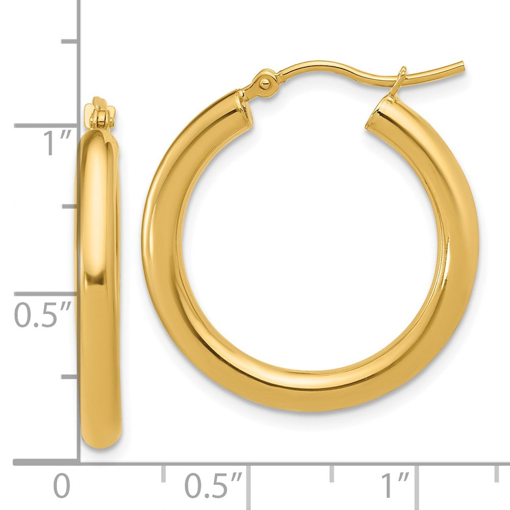 10K Polished Hinged Hoop Earrings