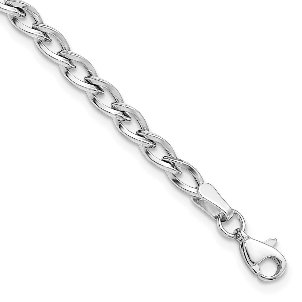 10K White Gold Polished Link Bracelet