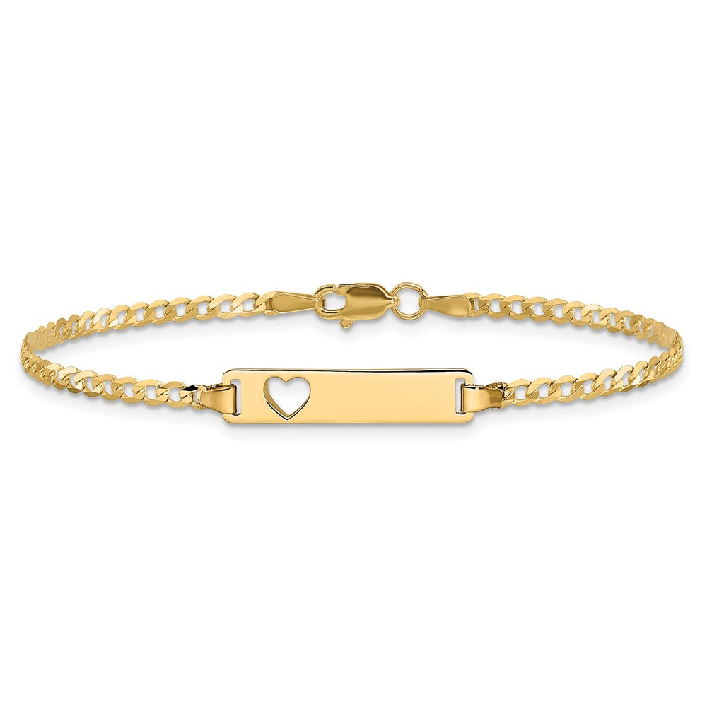 10k Flat Curb Link ID Bracelet