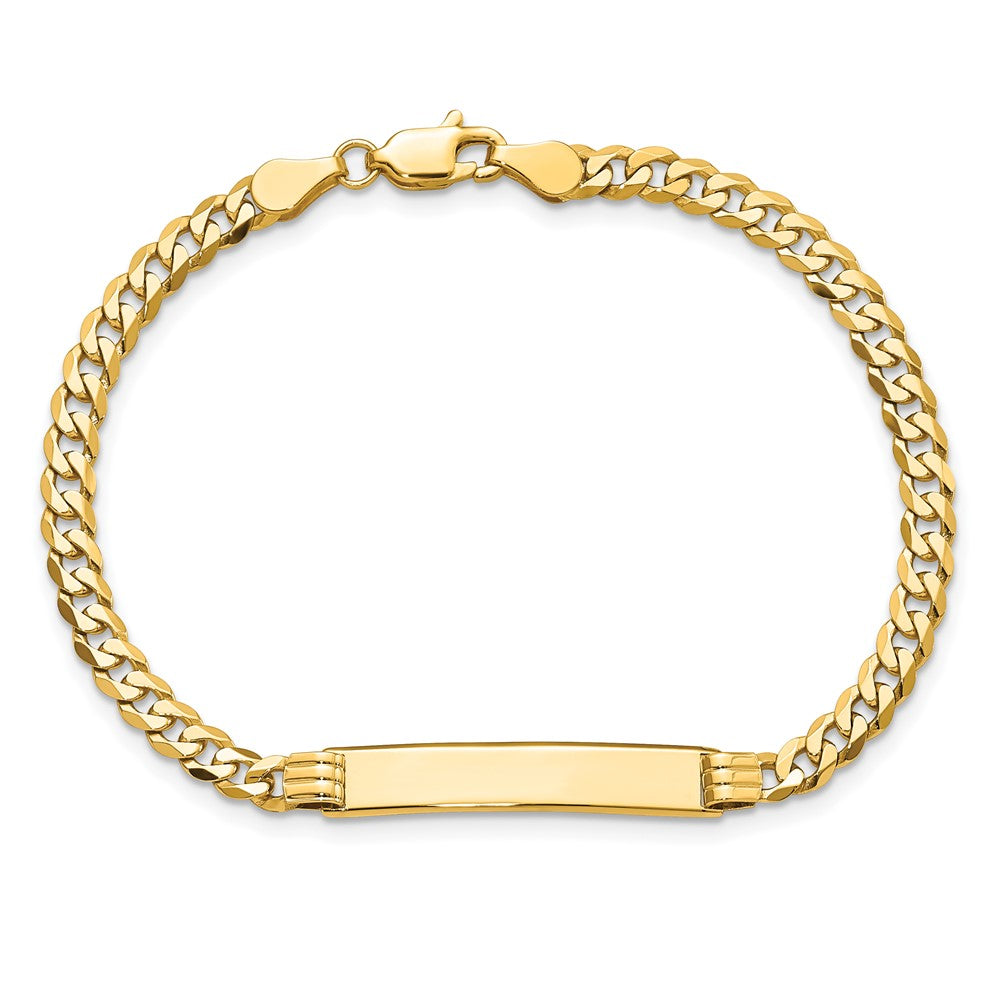 10k Flat Curb Link ID Bracelet