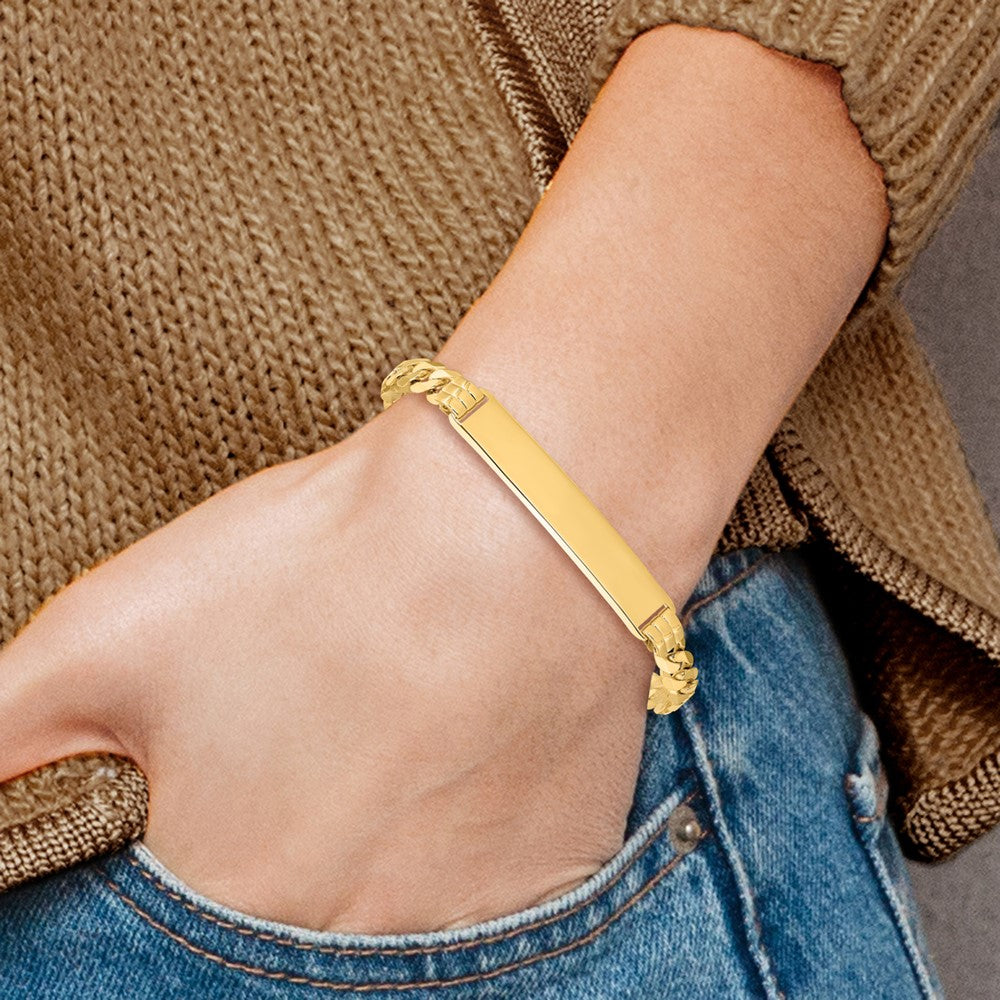 10k Flat Curb Link ID Bracelet