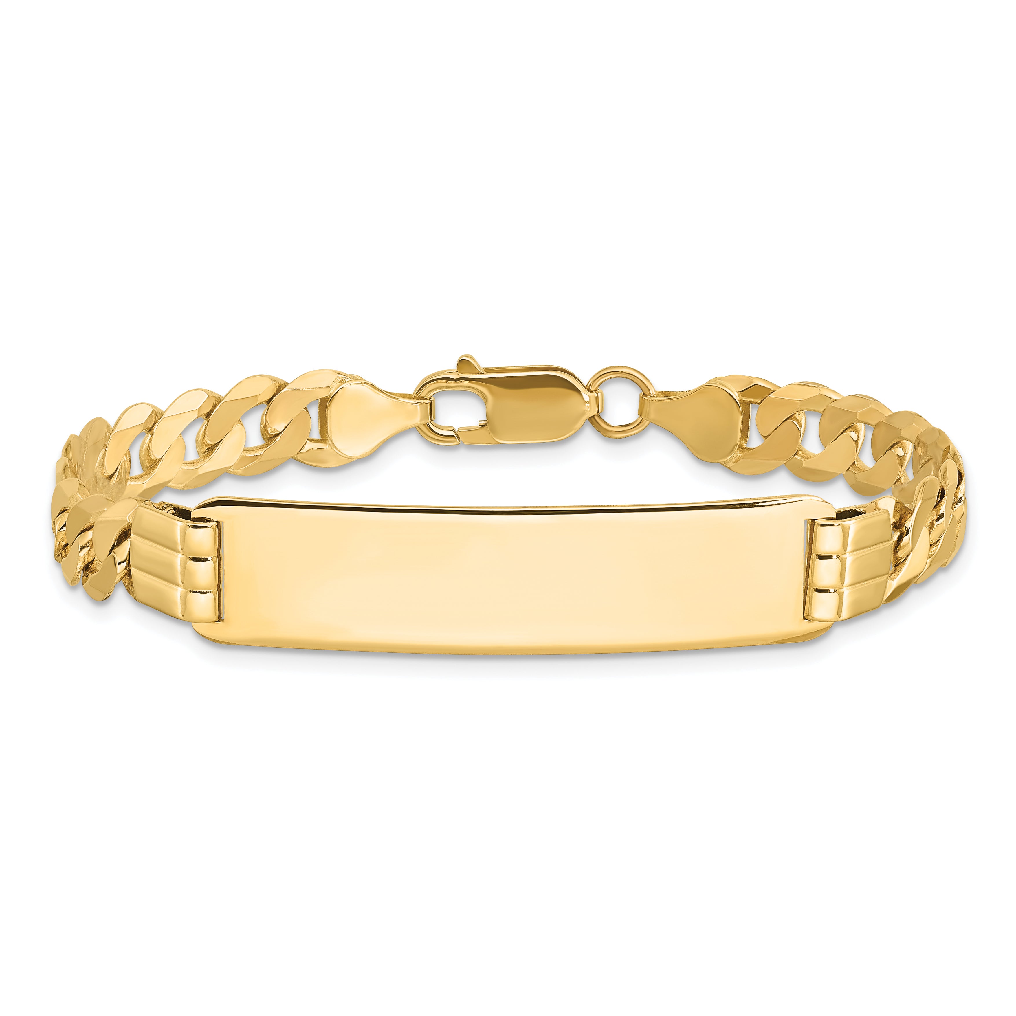 10k Flat Curb Link ID Bracelet