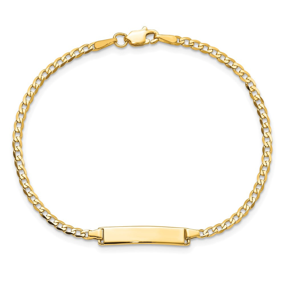 10k Flat Curb Link ID Bracelet