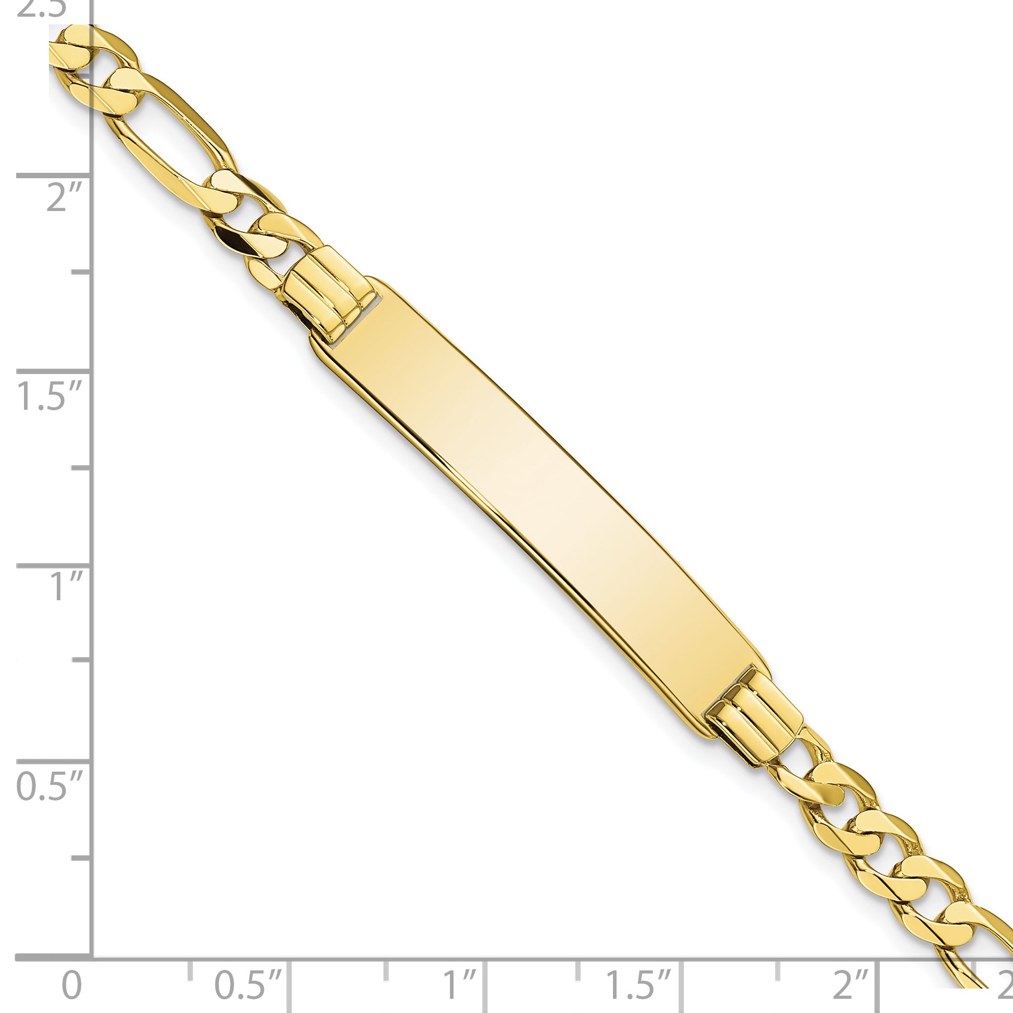 10k Figaro Link ID Bracelet