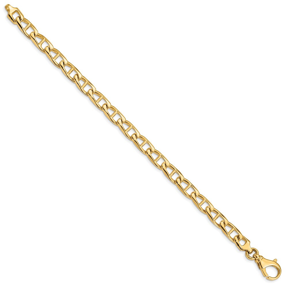 10K 6.8mm Hand-Polished Anchor Link Bracelet