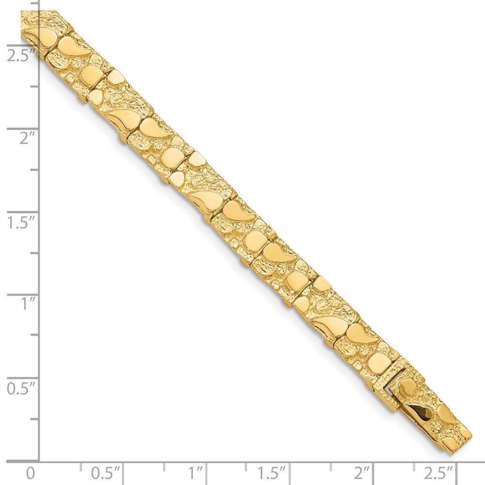 10k 7.0mm NUGGET Bracelet