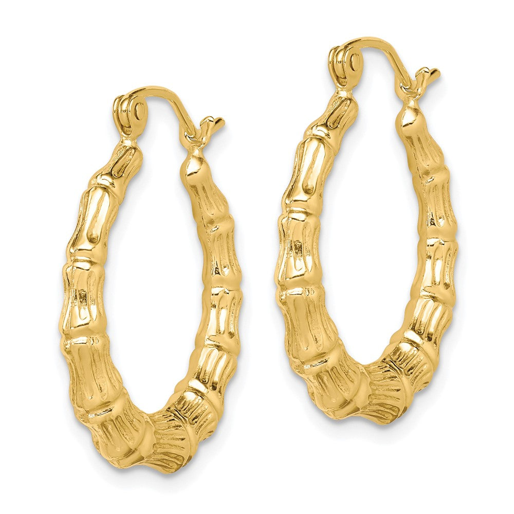 10k Polished Hollow Classic Earrings