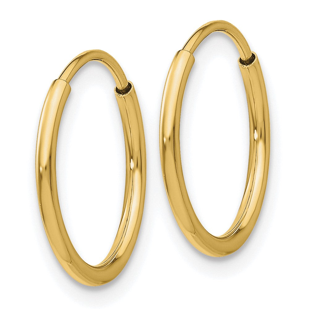 10k Polished Endless Tube Hoop Earrings