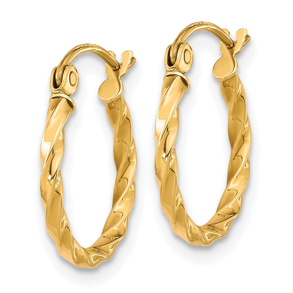 10k Twist Polished Hoop Earring