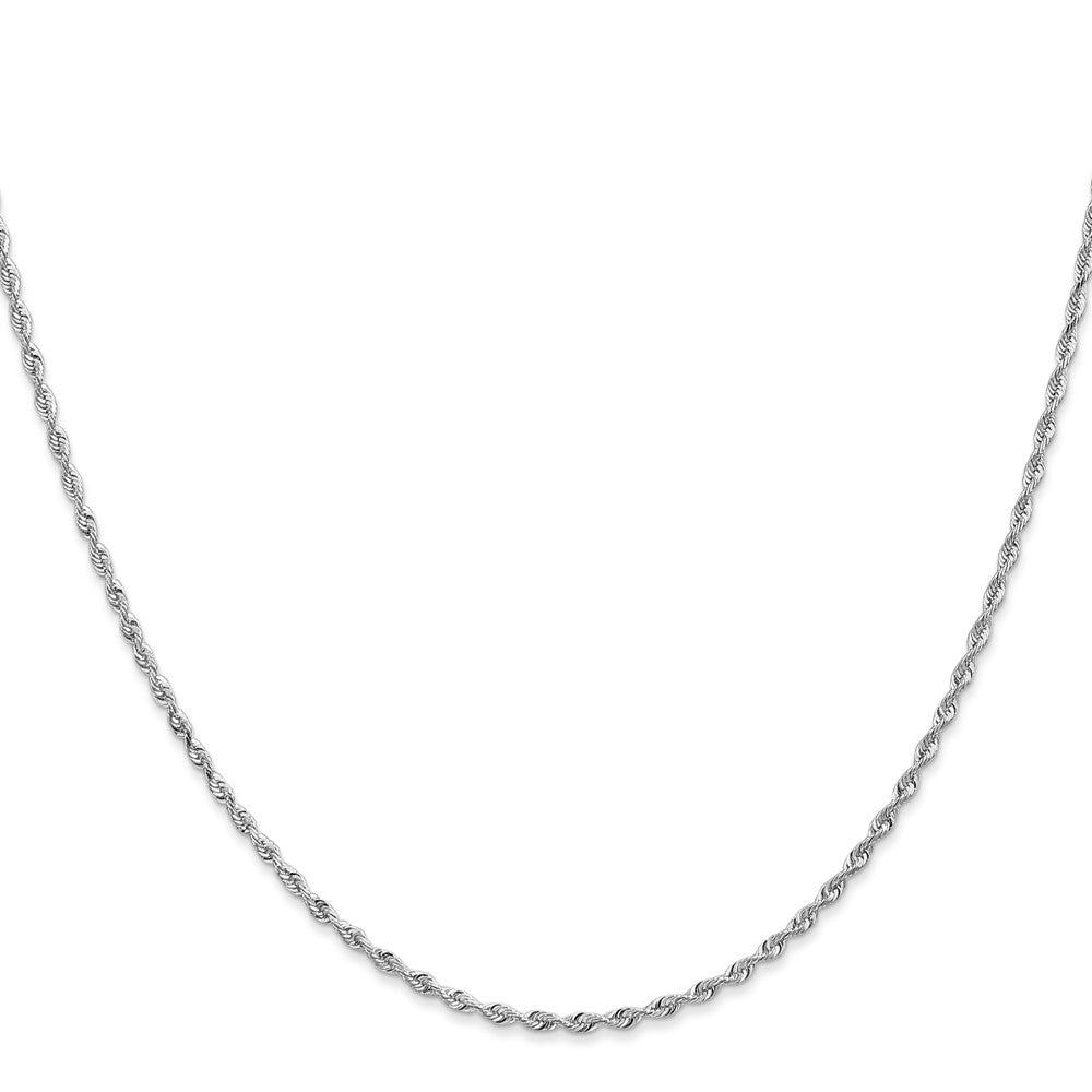 10k White Gold 1.85mm Diamond Cut Quadruple Rope Chain