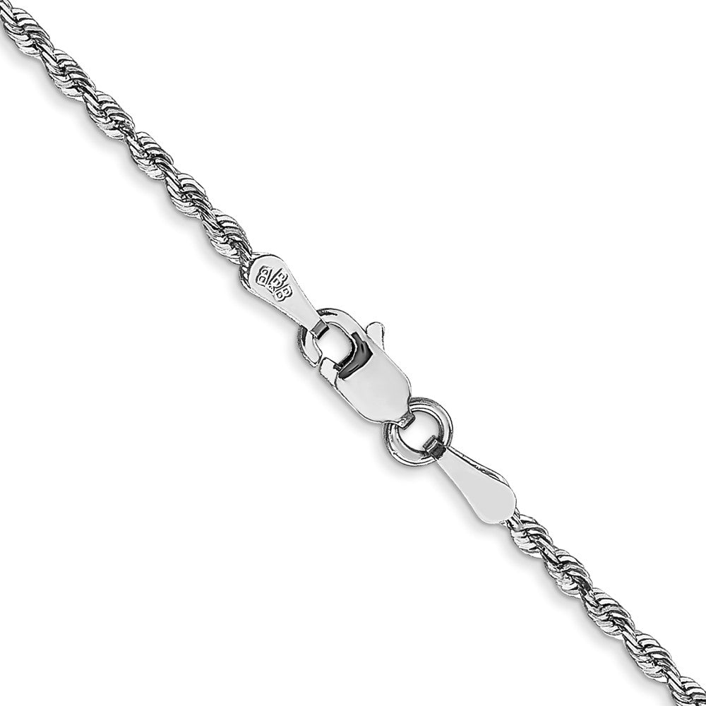 10k White Gold 1.85mm Diamond Cut Quadruple Rope Chain