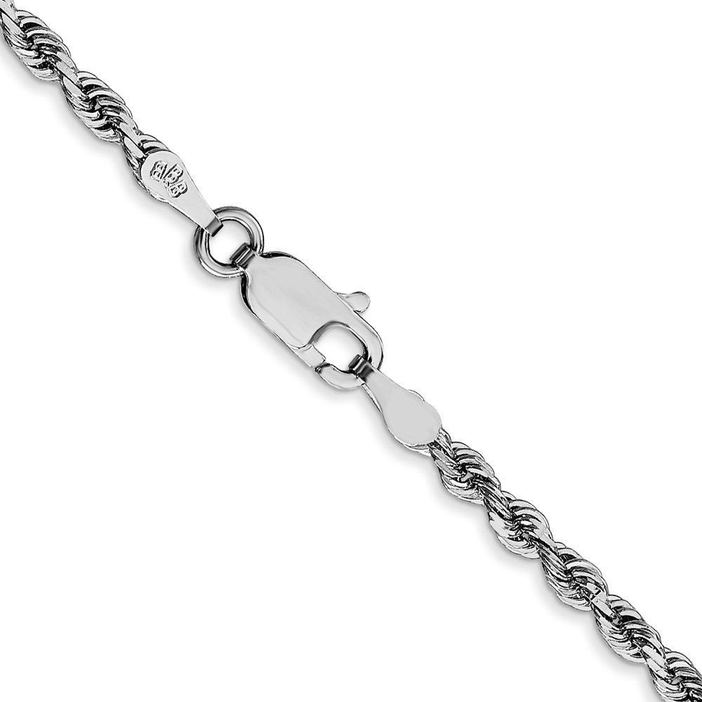 10k White Gold 2.75mm D/C Quadruple Rope Chain